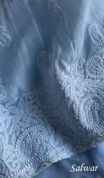 Load image into Gallery viewer, Women's Lakhnavi Handcrafted Cotton Chikankari Suit Material - HONC0233851