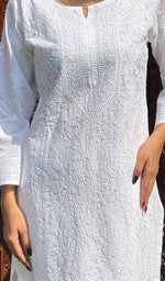 将图像加载到图库查看器中, Farheen Women's Lucknowi Handcrafted Cotton Chikankari Kurti - HONC02450990