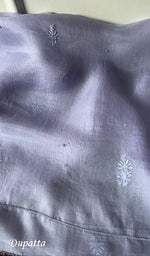 将图像加载到图库查看器中, Women's Lakhnavi Handcrafted Pure Organza Chikankari Unstitched Kurta And Dupatta Set- HONC0SOLD