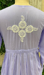 Load image into Gallery viewer, Neha Women's Lucknowi Handcrafted Modal Cotton Chikankari Angrakha Dress - HONC0102821