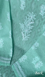 Load image into Gallery viewer, Women's Lakhnavi Handcrafted Cotton Chikankari Semi - Stitched Kurti Fabric - HONC0244104