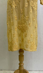 Load image into Gallery viewer, Aaliya Women's Lucknowi Handcrafted Crepe Chikankari Kurti  - HONC0168770
