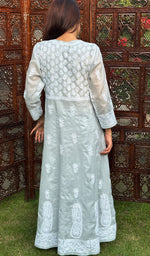 Load image into Gallery viewer, Abisha Women's Lucknowi Handcrafted Cotton Chikankari Angrakha - HONC0232841