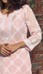 Load image into Gallery viewer, Ansara Women's Lucknowi Handcrafted Cotton Chikankari Kurti - HONC0212110