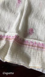 Load image into Gallery viewer, Women's Lakhnavi Handcrafted Mul Chanderi Semi - Stitched Kurta And Dupatta Set - HONC0235171