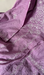 将图像加载到图库查看器中, Women's Lakhnavi Handcrafted Linen Cotton Semi -Stitched Anarkali And Dupatta Set - HONC0246481