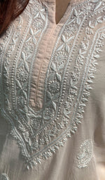 Load image into Gallery viewer, Soniya Women's Lucknowi Handcrafted Cotton Chikankari Kurti -HONC0210116