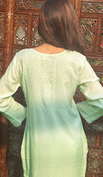 Load image into Gallery viewer, Rooh Women's Lucknowi Handcrafted Modal Cotton Chikankari Kurti - HONC0236890