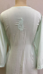 将图像加载到图库查看器中, Faiza Women's Lucknowi Handcrafted Modal Cotton Chikankari Kurti - HONC0225827