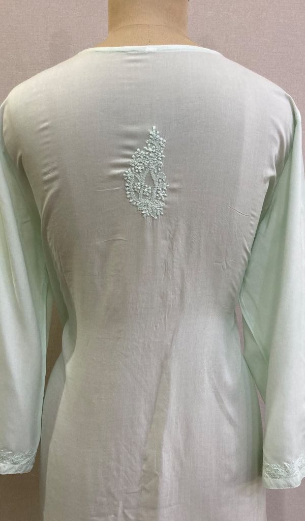 Faiza Women's Lucknowi Handcrafted Modal Cotton Chikankari Kurti - HONC0225827