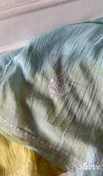 将图像加载到图库查看器中, Shank Women's Lakhnavi Handcrafted Mul Chanderi Unstitched Kurta And Dupatta Set- HONC03148003