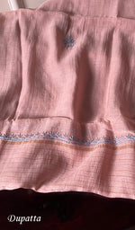 Load image into Gallery viewer, Women's Lakhnavi Handcrafted Mul Chanderi Semi - Stitched Kurta And Dupatta Set - HONC0226768