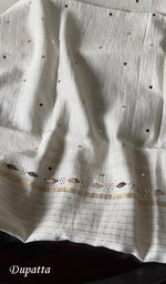 Load image into Gallery viewer, Women's Lakhnavi Handcrafted Mul Chanderi Semi - Stitched Kurta And Dupatta Set - HONC0242013