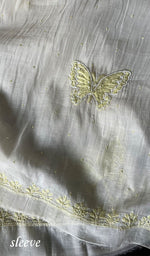 将图像加载到图库查看器中, Titlee Women's Lakhnavi Handcrafted Mul Chanderi Unstitched Kurta And Dupatta Set - HONC0256889