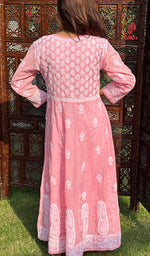 将图像加载到图库查看器中, Abisha Women's Lucknowi Handcrafted Cotton Chikankari Angrakha - HONC0232847