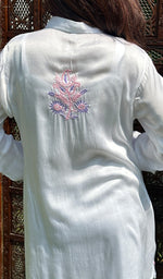 Load image into Gallery viewer, Naheeda Women's Lakhnavi Handcrafted Modal Silk Chikankari Top And Pant Set - HONC0241213