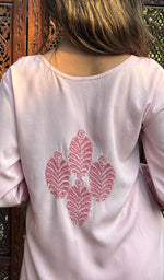 将图像加载到图库查看器中, Women's Lucknowi Handcrafted Modal Cotton Chikankari Kurti - HONC0232113