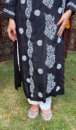 Load image into Gallery viewer, Women's Lucknowi Handcrafted Modal Cotton Chikankari Kurti - HONC0226945