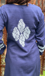 将图像加载到图库查看器中, Tara Women's Lucknowi Handcrafted Cotton Chikankari Kurti - HONC0234317
