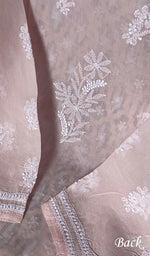 将图像加载到图库查看器中, Women's Lakhnavi Handcrafted Cotton Chikankari Semi - Stitched Kurti Fabric - HONC0244115