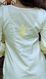 将图像加载到图库查看器中, Women's Lucknowi Handcrafted Cotton Chikankari Kurti - HONC0232182