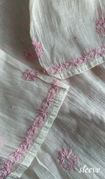 将图像加载到图库查看器中, Saziya Women's Lakhnavi Handcrafted Mul Chanderi Semi - Stitched Kurta And Dupatta Set -  HONC0224771