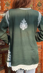 Load image into Gallery viewer, Alshifa Women's Lakhnavi Handcrafted Modal Cotton Chikankari Top - HONC0246700