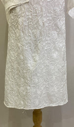 将图像加载到图库查看器中, Sabiya Women's Lakhnavi Handcrafted Chanderi Silk Chikankari Unstitched Kurti Fabric - HONC0222896