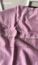 Load image into Gallery viewer, Iraida Women's Lakhnavi Handcrafted Mul Chanderi Semi - Stitched Anarkali And Dupatta Set - HONC0219265