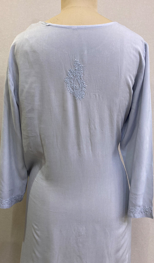 Faiza Women's Lucknowi Handcrafted Modal Cotton Chikankari Kurti - HONC0225859
