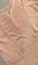 将图像加载到图库查看器中, Faiza Women's Lucknowi Handcrafted Modal Cotton Chikankari Kurti - HONC0209843