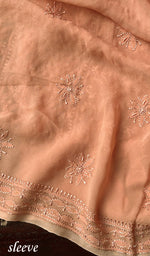 Load image into Gallery viewer, Women's Lakhnavi Handcrafted Viscose Georgette Chikankari Full Suit Material - HONC0227717