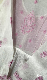 Load image into Gallery viewer, Women's Lakhnavi Handcrafted Mul Chanderi Semi - Stitched Kurta And Dupatta Set - HONC0235171