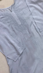 Load image into Gallery viewer, Faiza Women's Lucknowi Handcrafted Modal Cotton Chikankari Kurti - HONC0225859