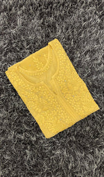 Load image into Gallery viewer, Aaliya Women's Lucknowi Handcrafted Crepe Chikankari Kurti  - HONC0168770