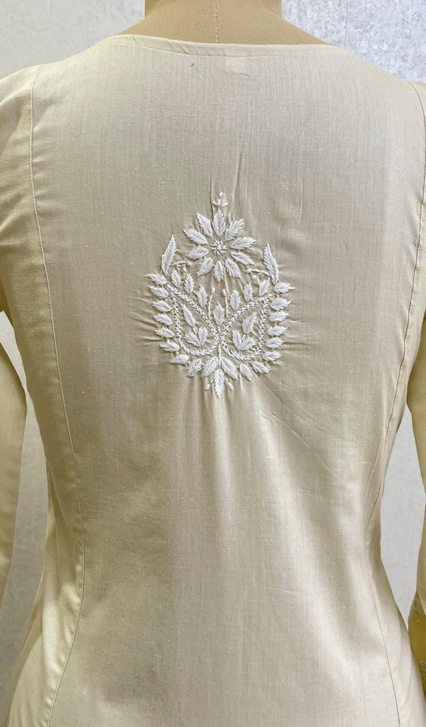 Iqra Women's Lucknowi Handcrafted Cotton Chikankari Kurti - HONC0164340