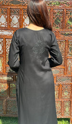 将图像加载到图库查看器中, Women's Lucknowi Handcrafted Modal Cotton Chikankari Kurti - HONC0233236