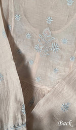 Load image into Gallery viewer, Women's Lakhnavi Handcrafted Mul Chanderi Semi - Stitched Kurta And Dupatta Set - HONC0226758