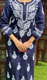 将图像加载到图库查看器中, Tara Women's Lucknowi Handcrafted Cotton Chikankari Kurti - HONC0234317
