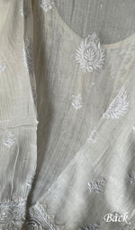 Load image into Gallery viewer, Aaliyah Women's Lakhnavi Handcrafted Mul Chanderi Semi-Stitched Kurta And Dupatta Set - HONC0214844