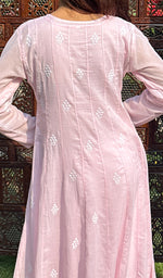 将图像加载到图库查看器中, Women's Lucknowi Handcrafted Cotton Chikankari Anarkali Dress - HONC0212148