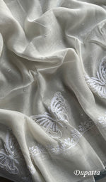 Load image into Gallery viewer, Titlee Women's Lakhnavi Handcrafted Mul Chanderi Kurta And Dupatta Set - HONC0233861