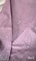 Load image into Gallery viewer, Women's Lakhnavi Handcrafted Mul Chanderi Semi - Stitched Kurta And Dupatta Set - HONC0238903