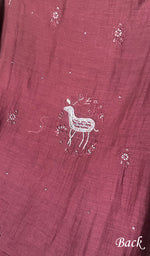 Load image into Gallery viewer, Maheen Women's Lakhnavi Handcrafted Mul Chanderi Semi - Stitched Kurta And Dupatta Set - HONC0214851