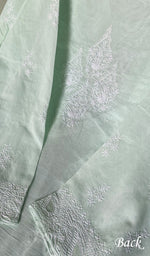 Load image into Gallery viewer, Women's Lakhnavi Handcrafted Pure Cotton Semi - Stitched Kurta And Dupatta Set - HONC01986199