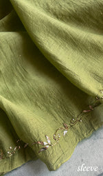 Load image into Gallery viewer, Women's Lakhnavi Handcrafted Chanderi Silk Chikankari Kurta Dupatta Set - HONC0166864