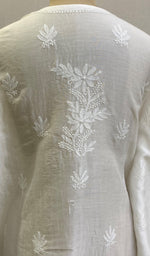 将图像加载到图库查看器中, Sabiya Women's Lakhnavi Handcrafted Chanderi Silk Chikankari Unstitched Kurti Fabric - HONC0222896