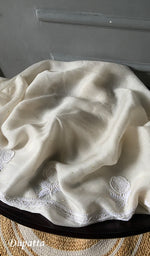 Load image into Gallery viewer, Women's Lakhnavi Handcrafted Pure Organza Chikankari Unstitched Kurta And Dupatta Set- HONC0300419