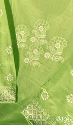 Load image into Gallery viewer, Cotton Green Women's Lakhnavi Handcrafted Cotton Chikankari Semi