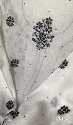 Load image into Gallery viewer, Saziya Women's Lakhnavi Handcrafted Mul Chanderi Semi - Stitched Kurta And Dupatta Set - HONC0237916